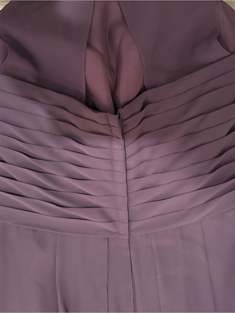 Azazie Ginger Plum Bridesmaid Dress 
Size 6 | NWT | Chiffon Halter Formal Gown - Picture 11 of 15